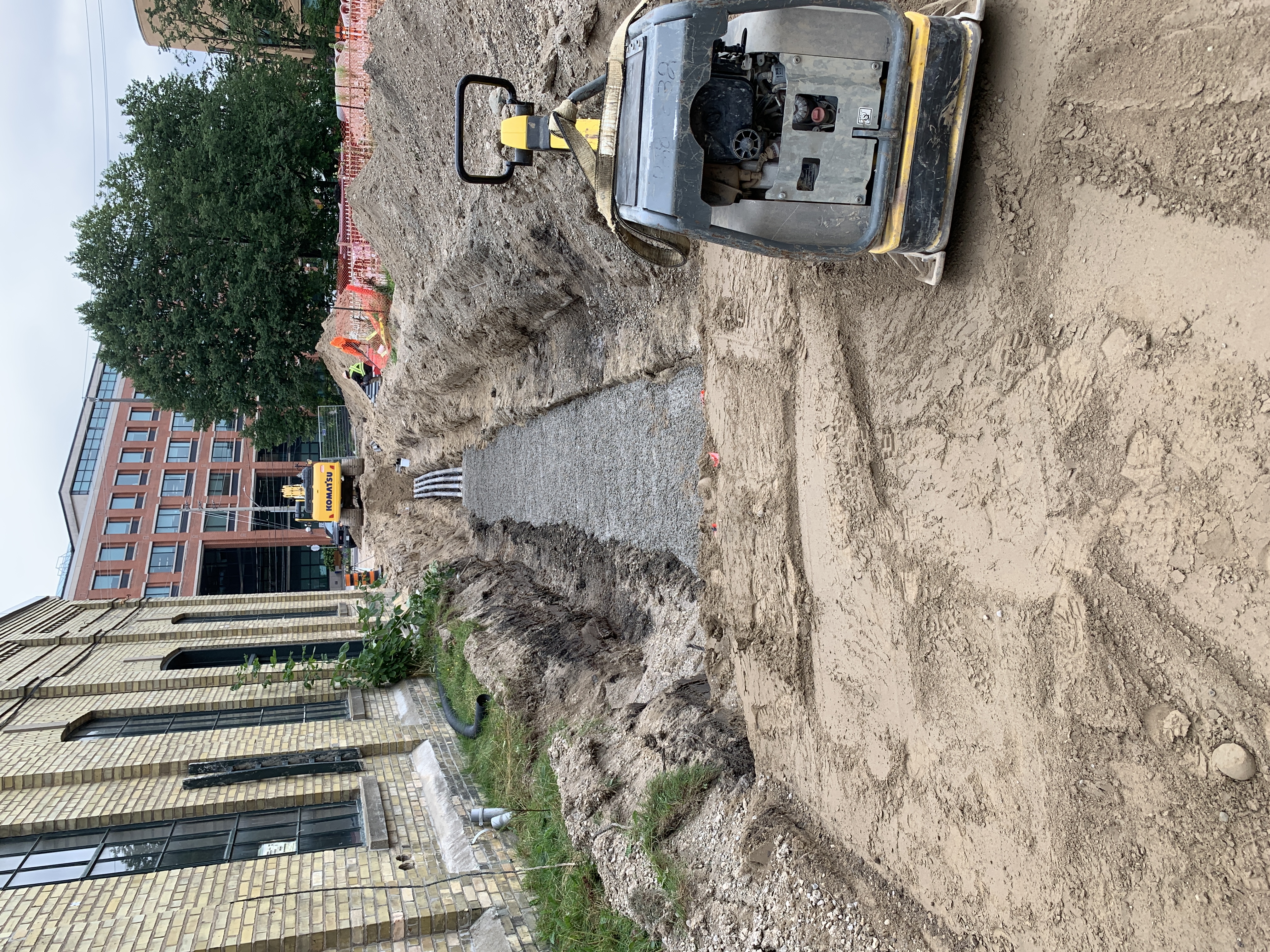 covering hydro lines with concrete